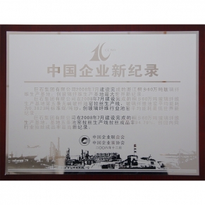 中國建材新紀錄