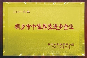 巨石集團榮獲2018年桐鄉市十佳科技進步企業